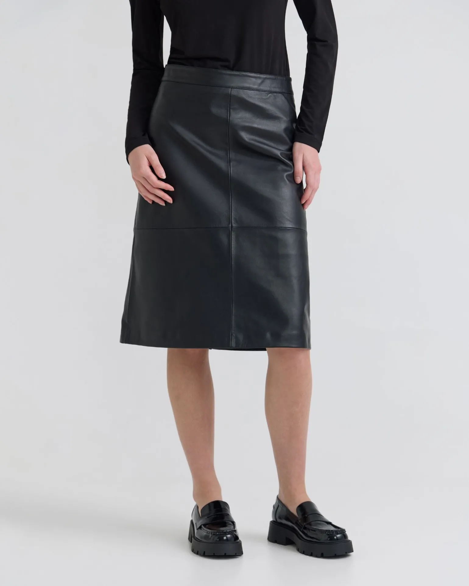 Nina Nappa Leather Skirt