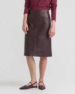 Nina Nappa Leather Skirt