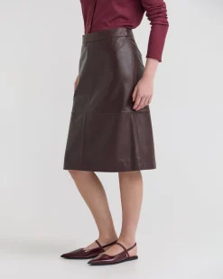 Nina Nappa Leather Skirt