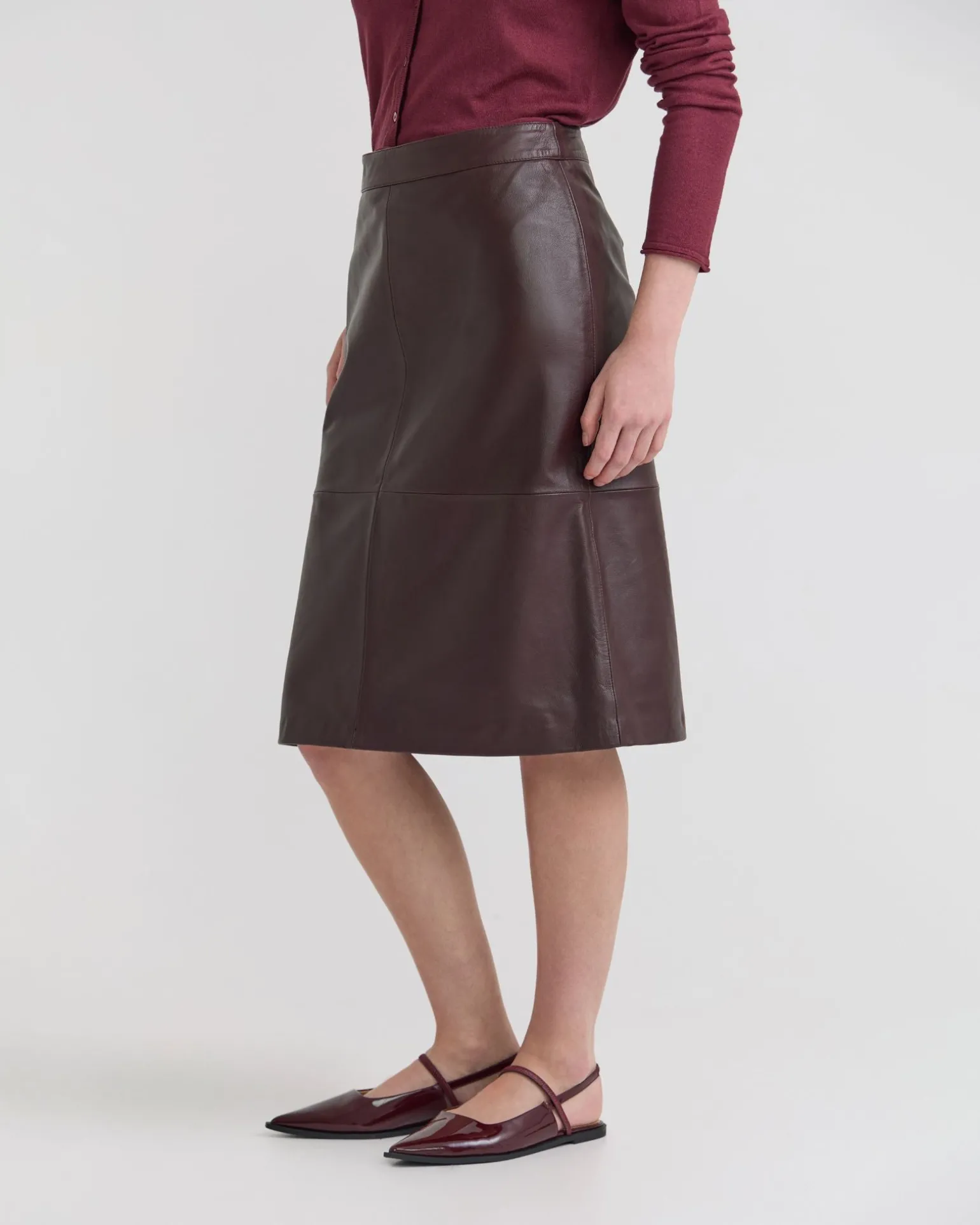 Nina Nappa Leather Skirt