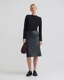 Nina Nappa Leather Skirt