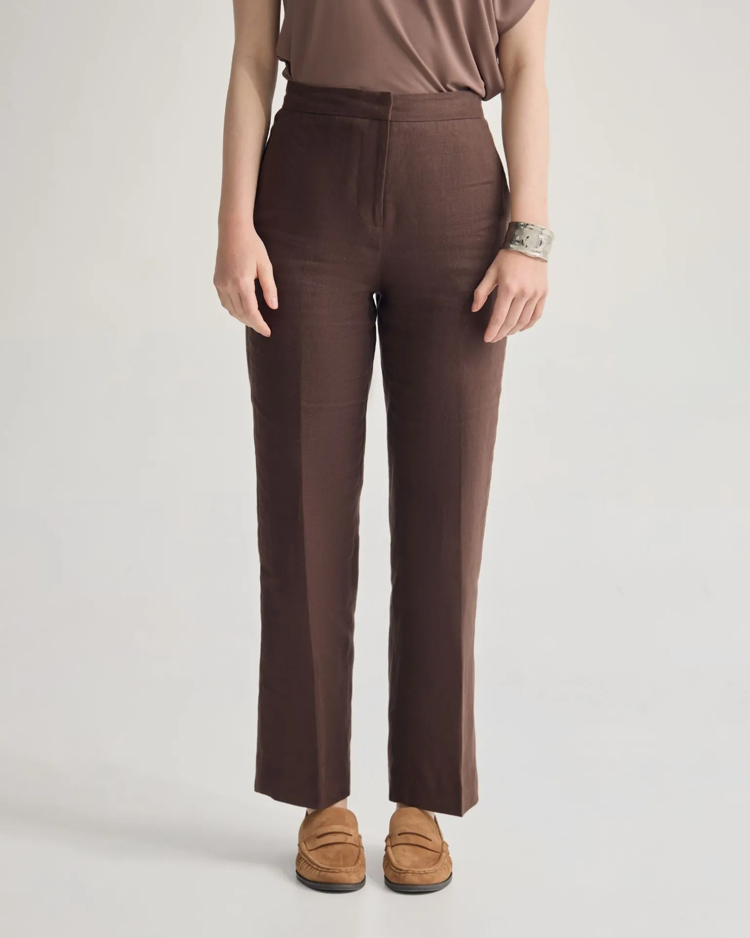 Nina Straight Leg Linen Pant