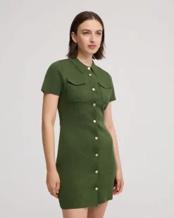 Olive Knitted Mini Dress