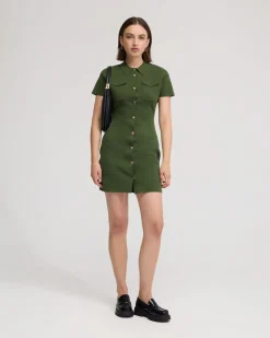 Olive Knitted Mini Dress