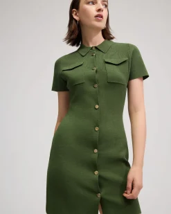 Olive Knitted Mini Dress