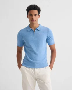 Otis Zip Neck Knitted Polo