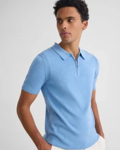 Otis Zip Neck Knitted Polo
