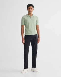 Otis Zip Neck Knitted Polo