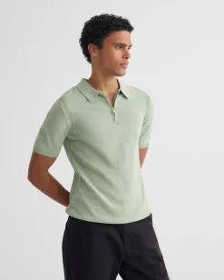 Otis Zip Neck Knitted Polo