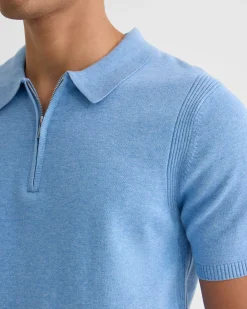 Otis Zip Neck Knitted Polo