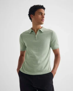 Otis Zip Neck Knitted Polo