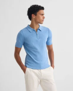 Otis Zip Neck Knitted Polo