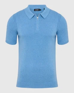 Otis Zip Neck Knitted Polo