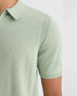 Otis Zip Neck Knitted Polo