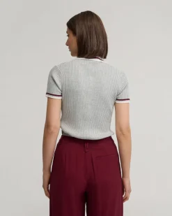 Pascale Rib Polo Top