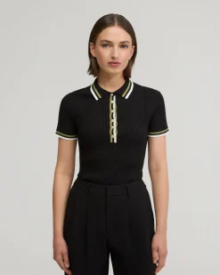 Pascale Rib Polo Top