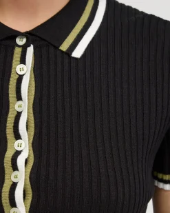 Pascale Rib Polo Top