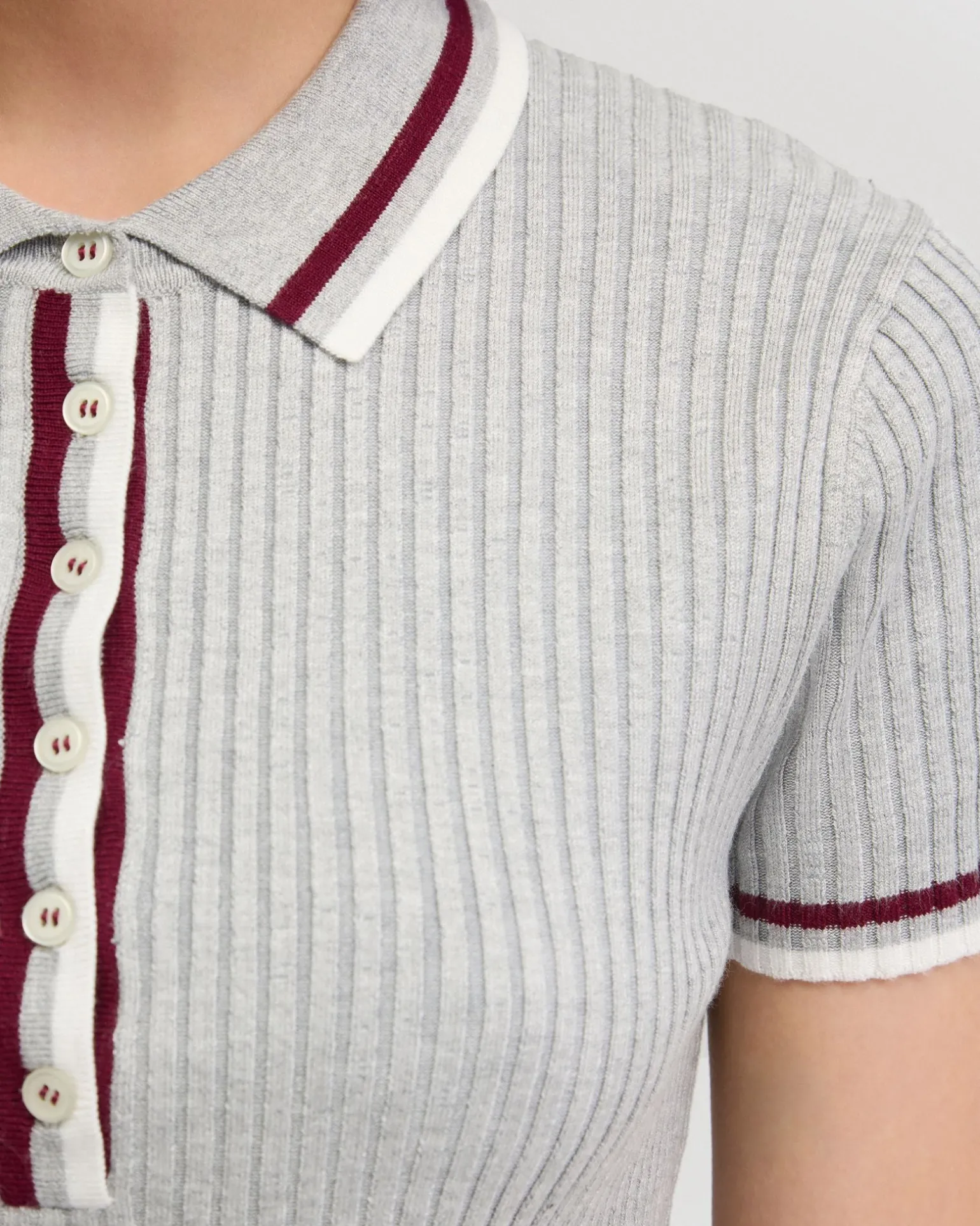 Pascale Rib Polo Top