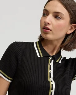 Pascale Rib Polo Top