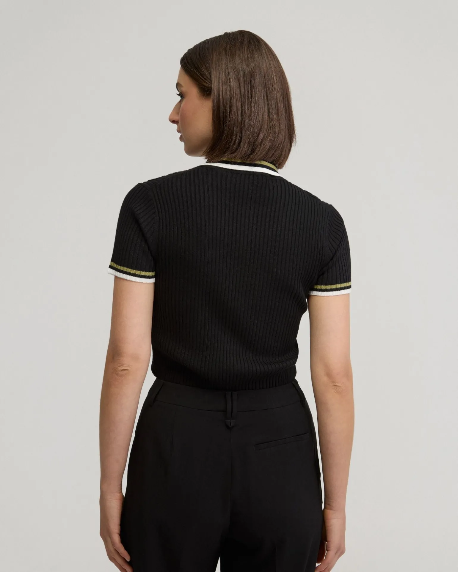 Pascale Rib Polo Top