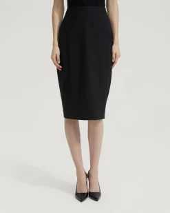 Peggy Wool Stretch Suit Skirt