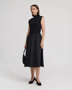 Pepper Knitted Funnel Collar Top