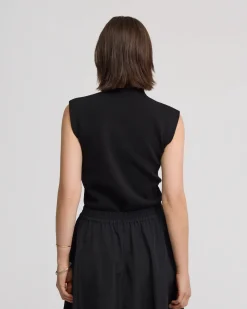 Pepper Knitted Funnel Collar Top