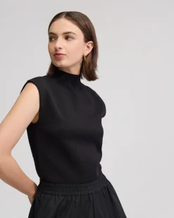 Pepper Knitted Funnel Collar Top