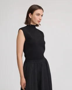 Pepper Knitted Funnel Collar Top