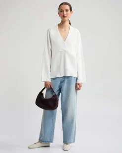 Pia Cotton V-Neck Knit