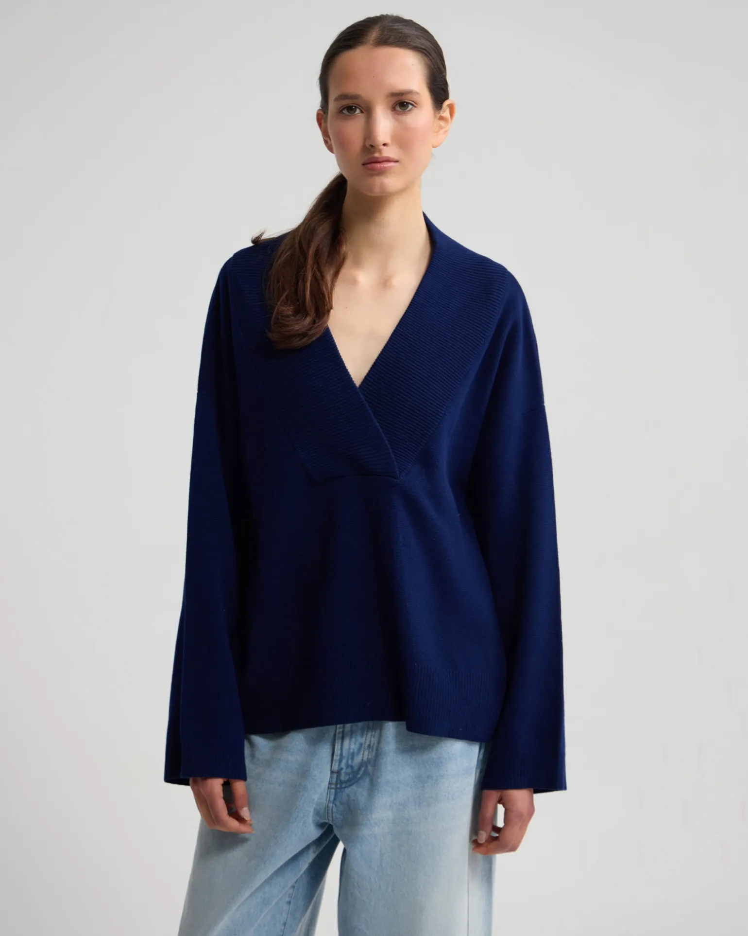 Pia Cotton V-Neck Knit