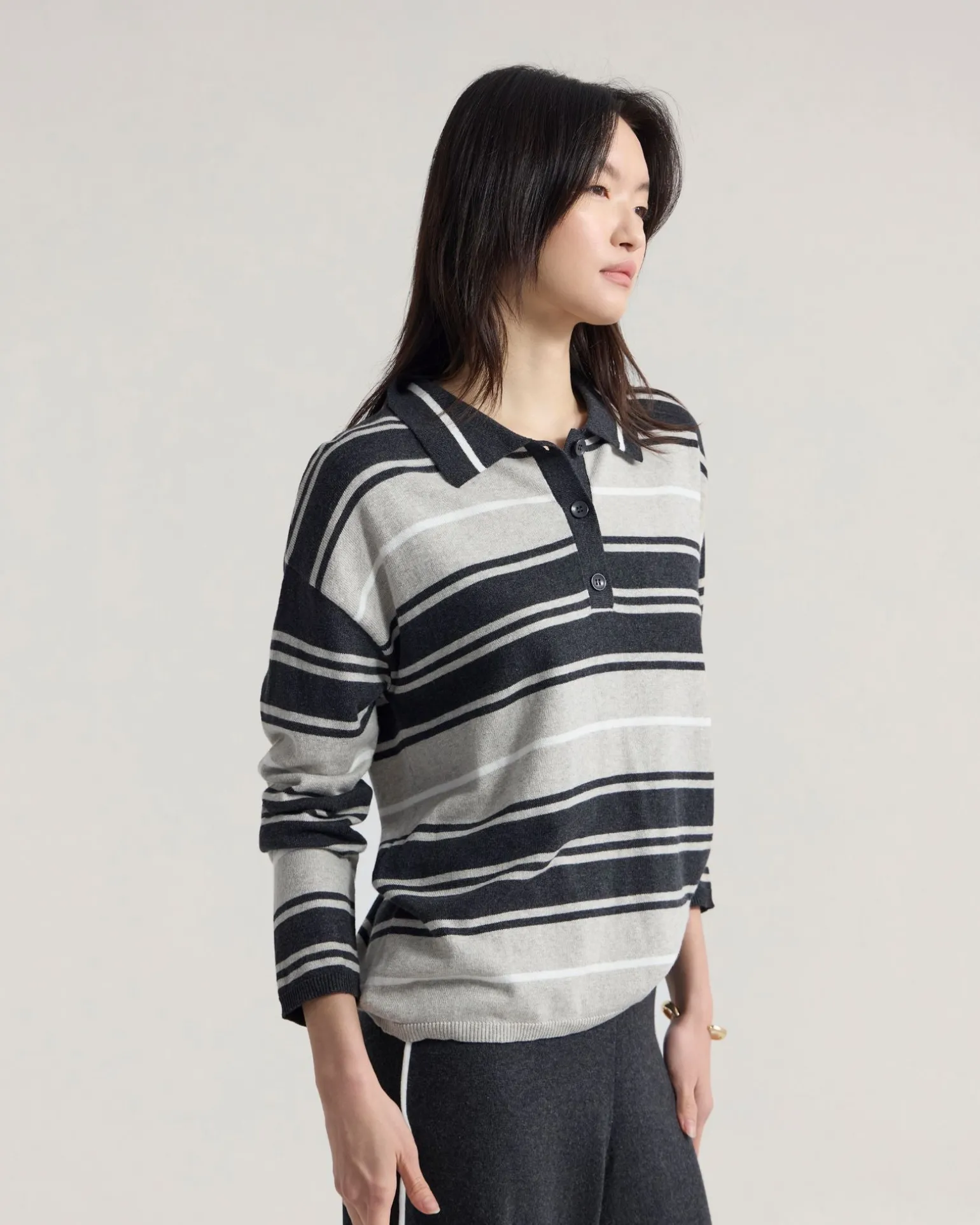 Pip Striped Polo Knit