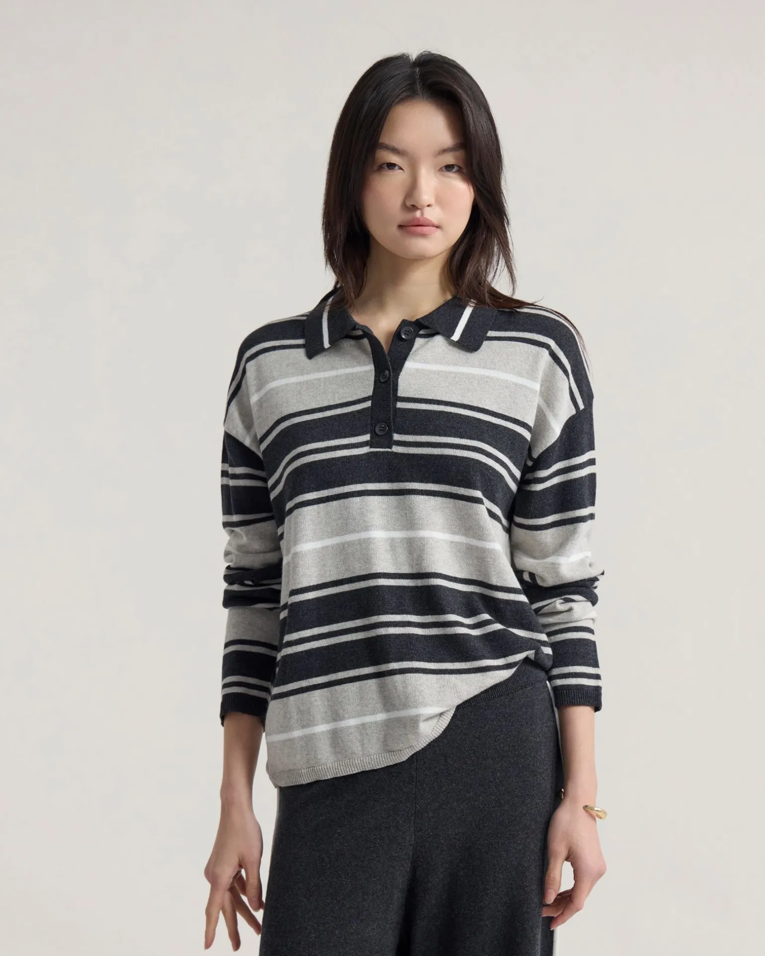 Pip Striped Polo Knit