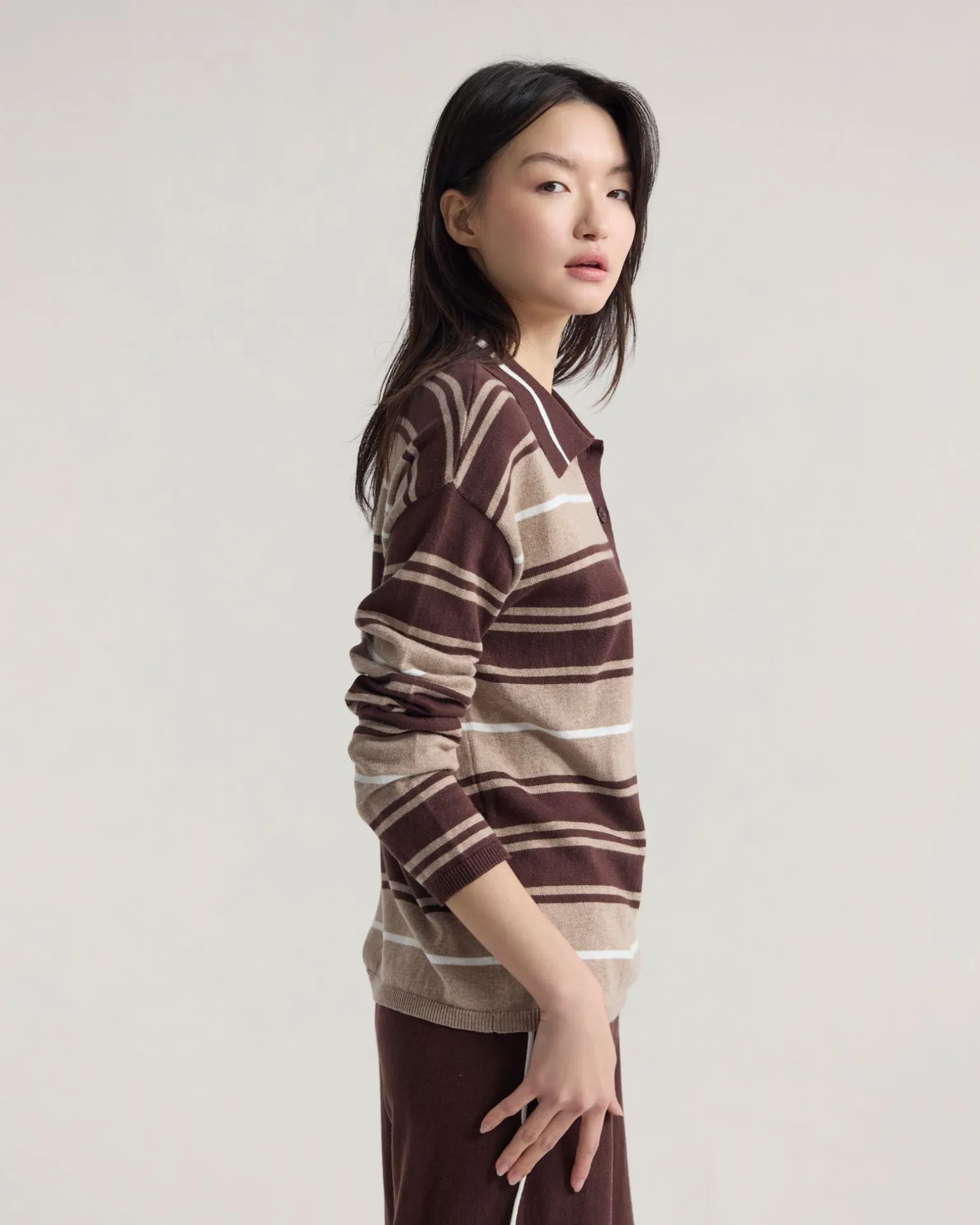 Pip Striped Polo Knit