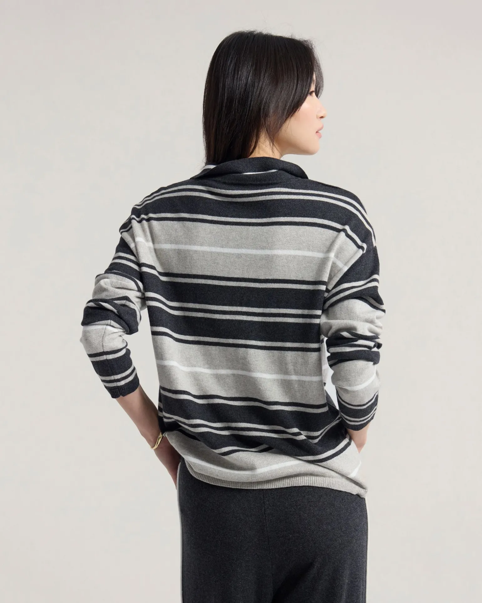 Pip Striped Polo Knit