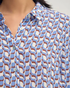 Poppy Geo Print Shirt