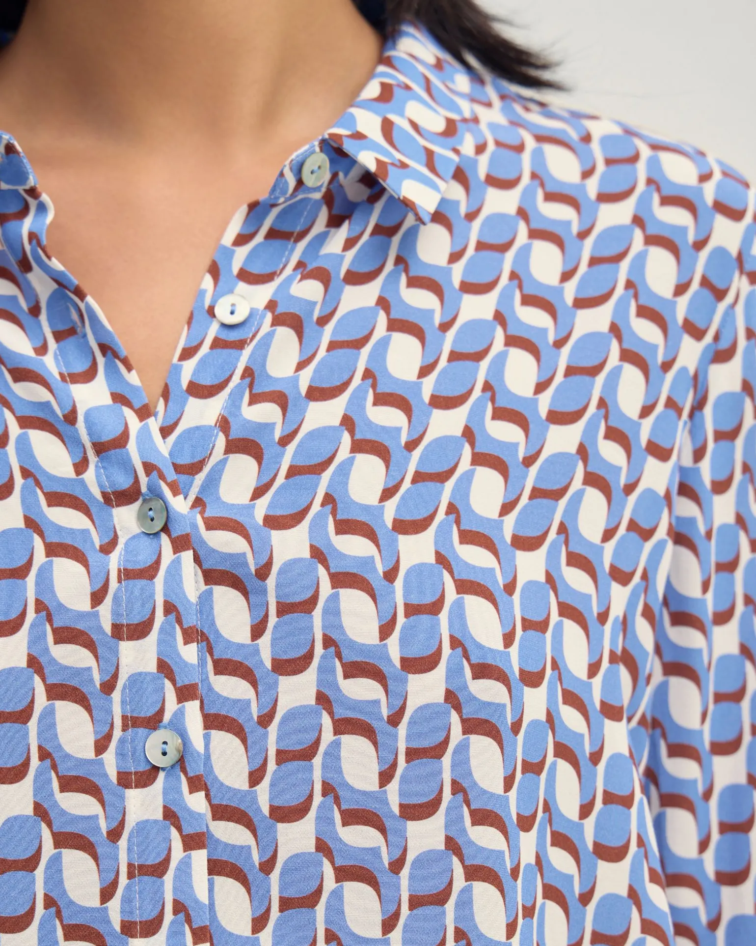 Poppy Geo Print Shirt