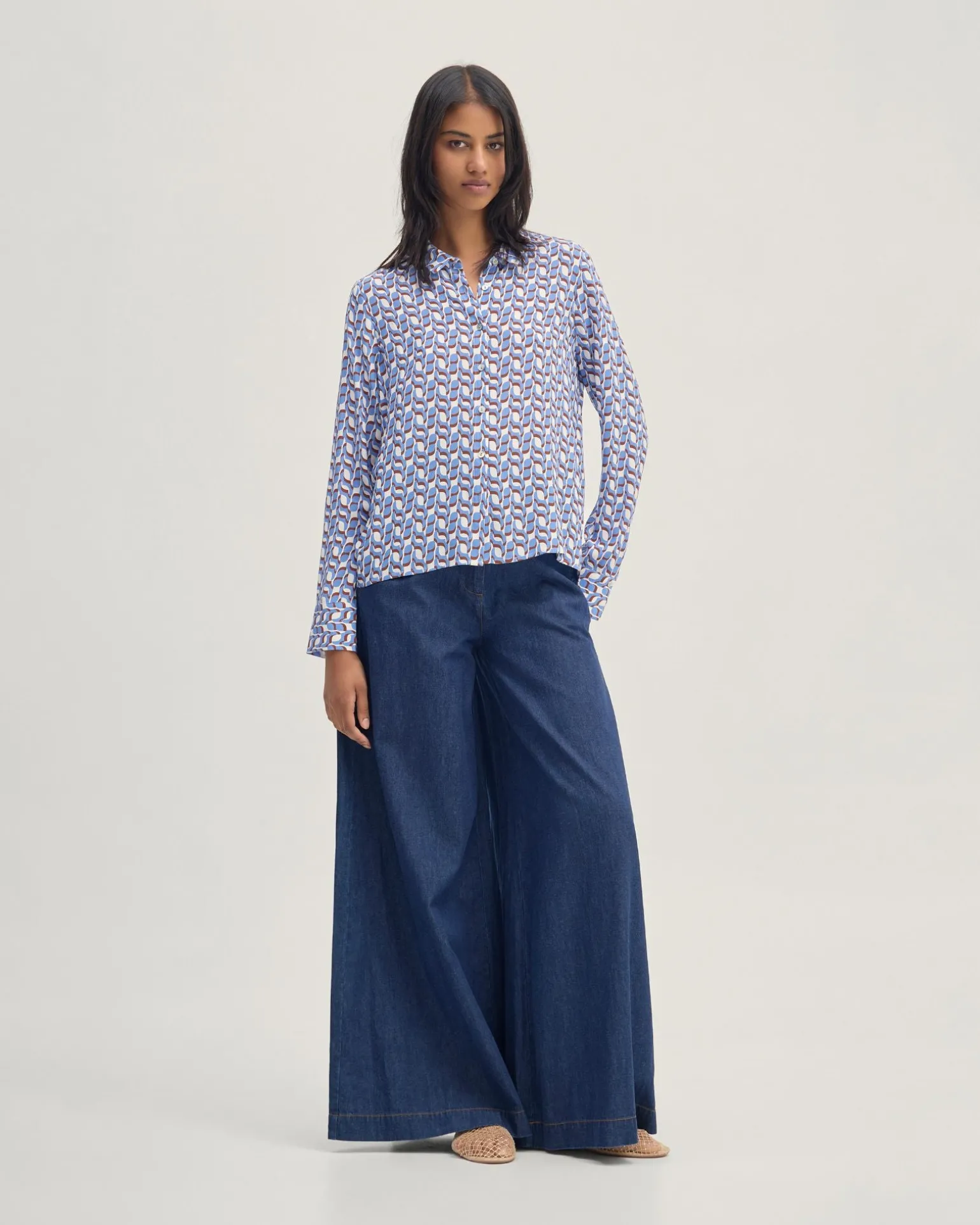 Poppy Geo Print Shirt