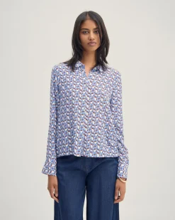 Poppy Geo Print Shirt