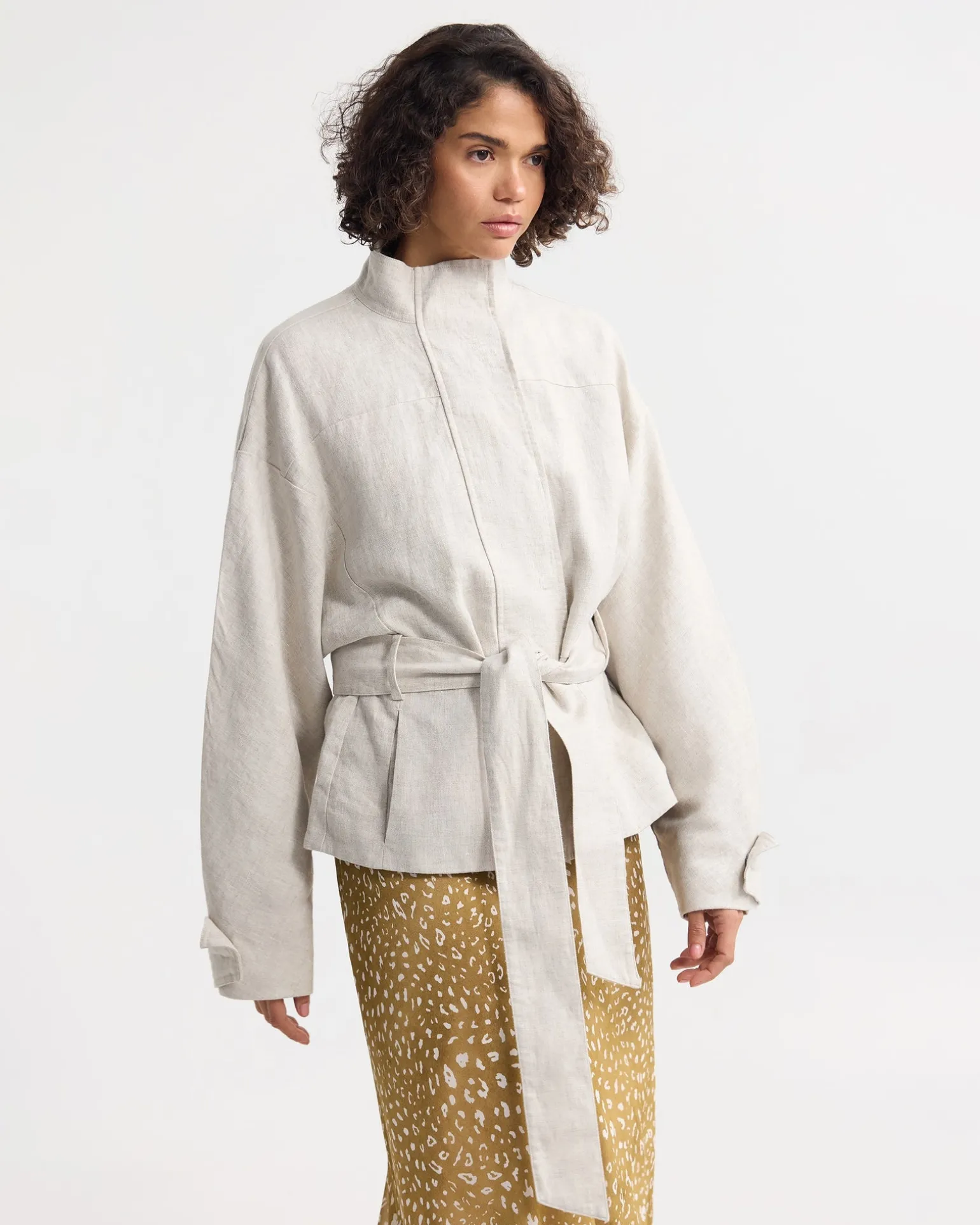Prudence Belt French Linen Jacket