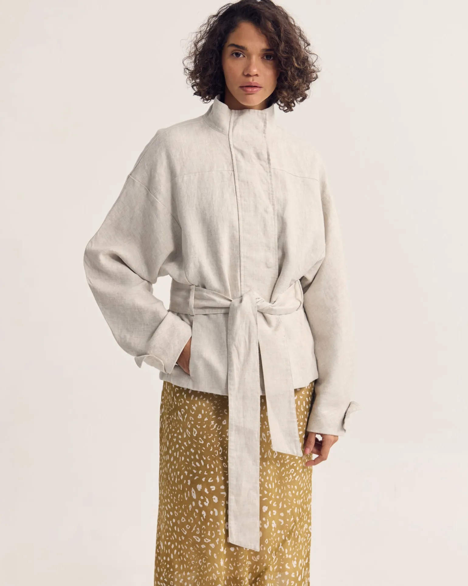 Prudence Belt French Linen Jacket