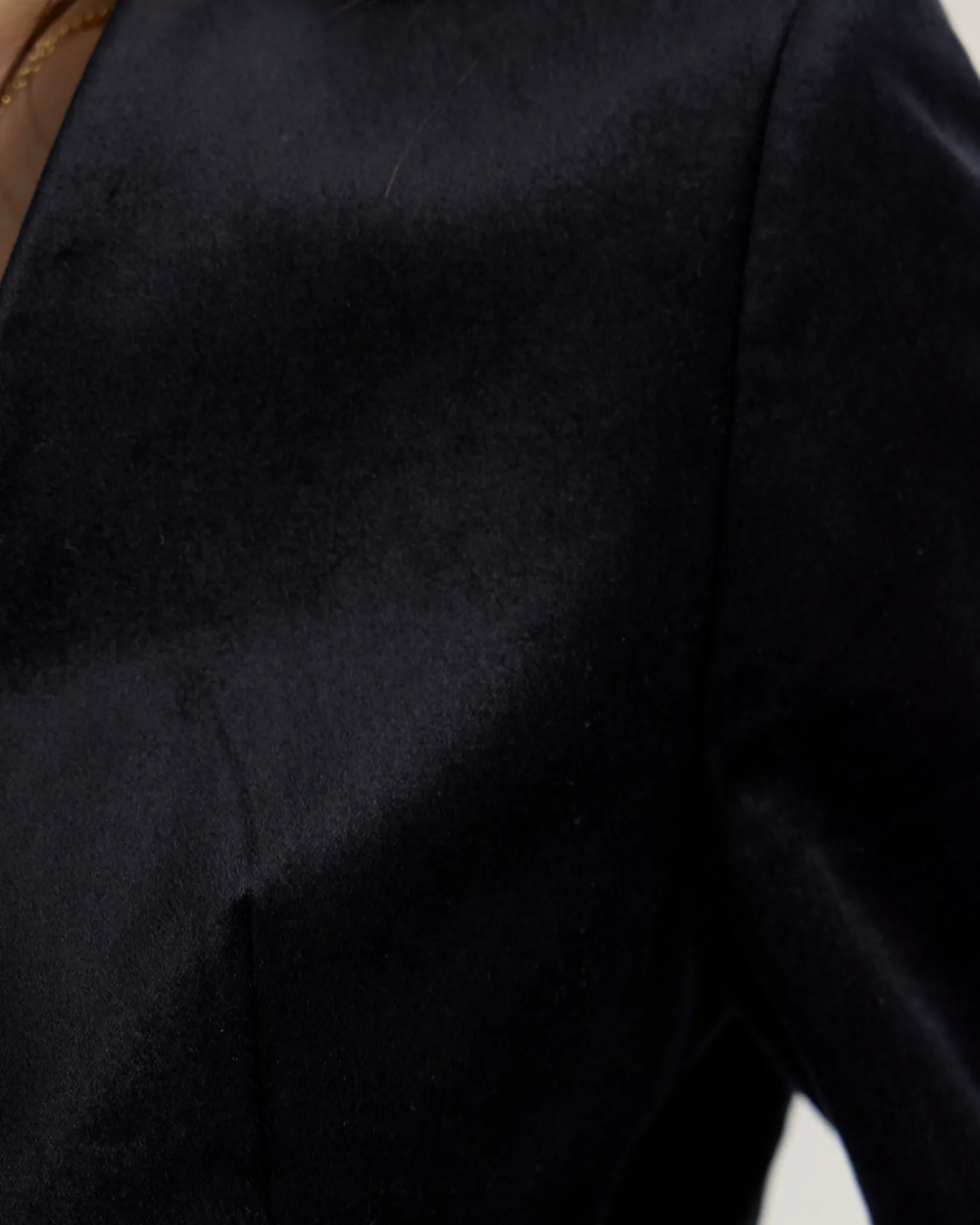 Raffi Velvet Collarless Blazer