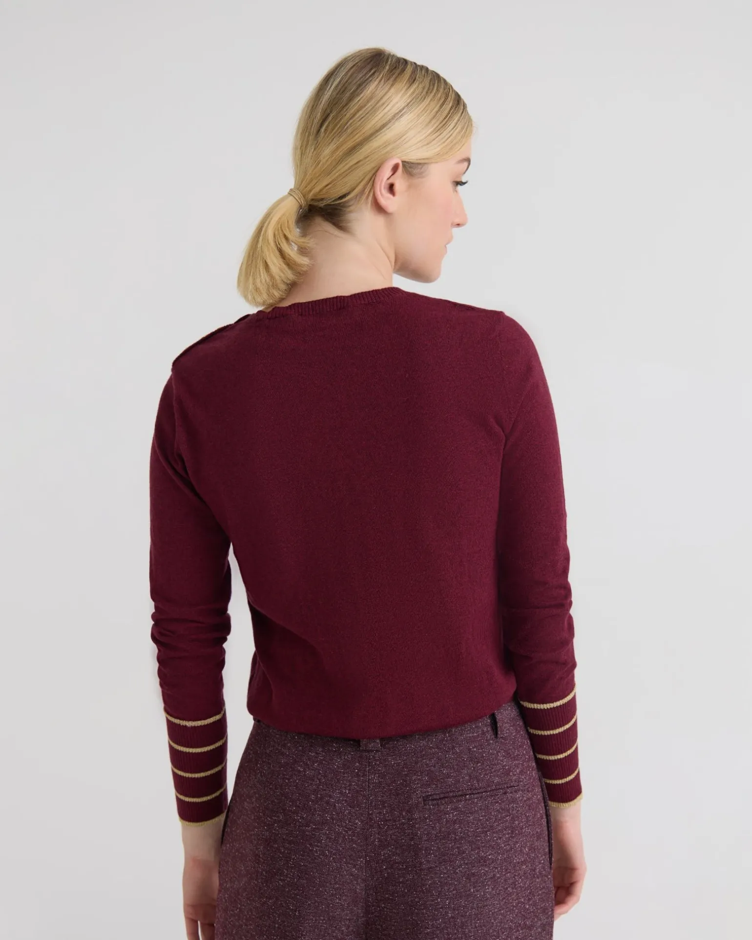 Raven Metallic Stripe Knit
