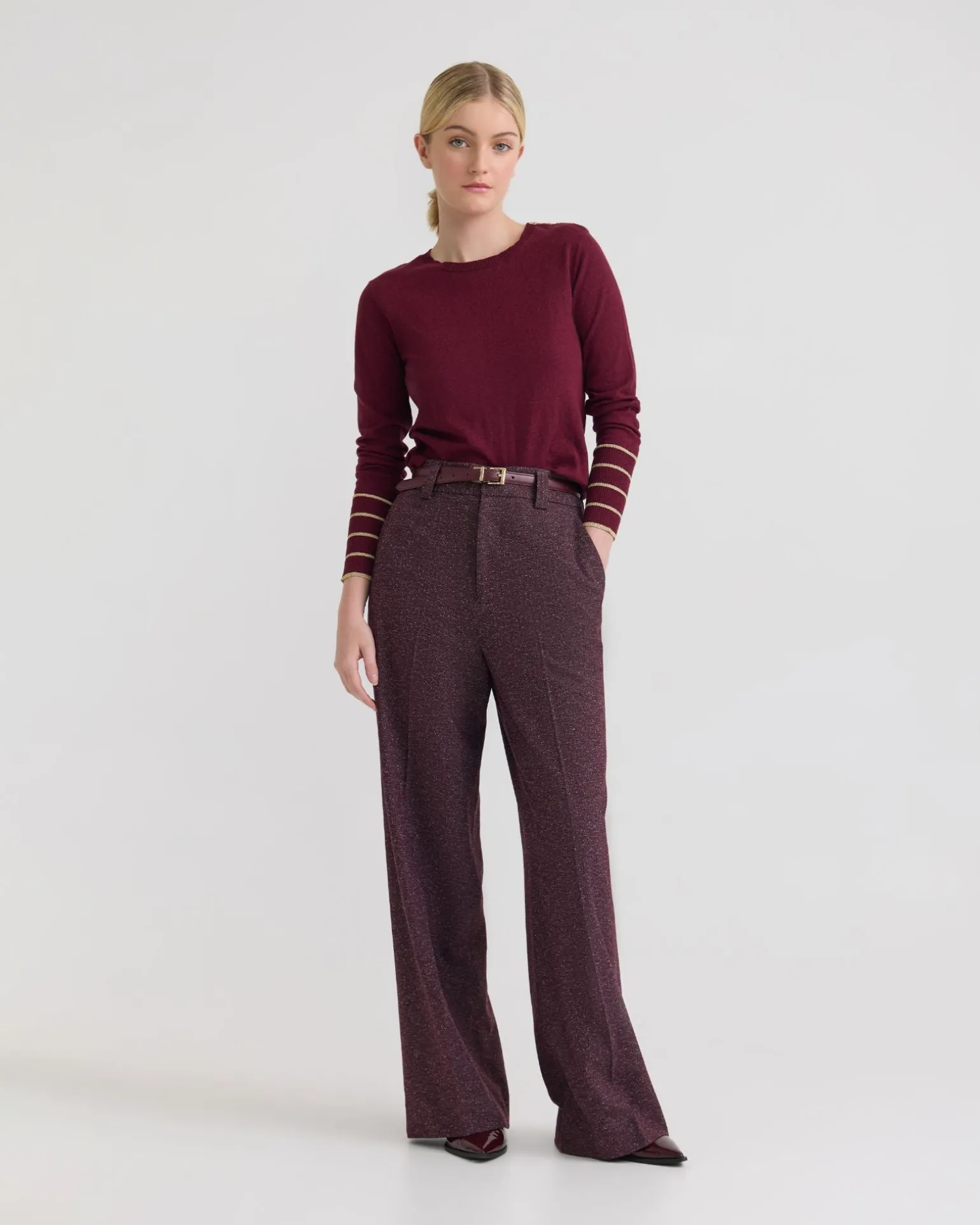 Raven Metallic Stripe Knit