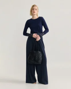 Raven Metallic Stripe Knit
