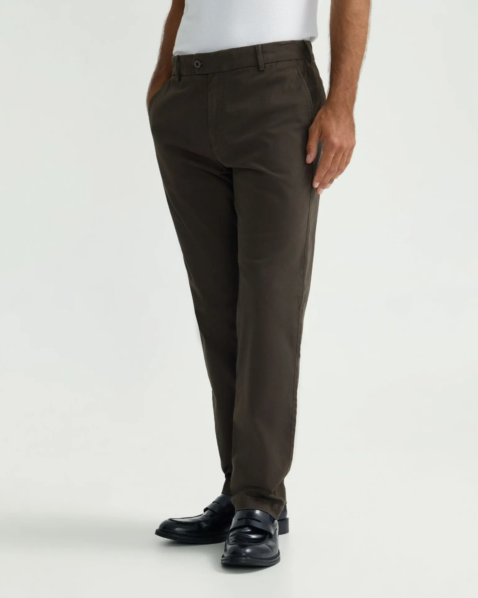 Relaxed Fit Stretch Cotton Chino