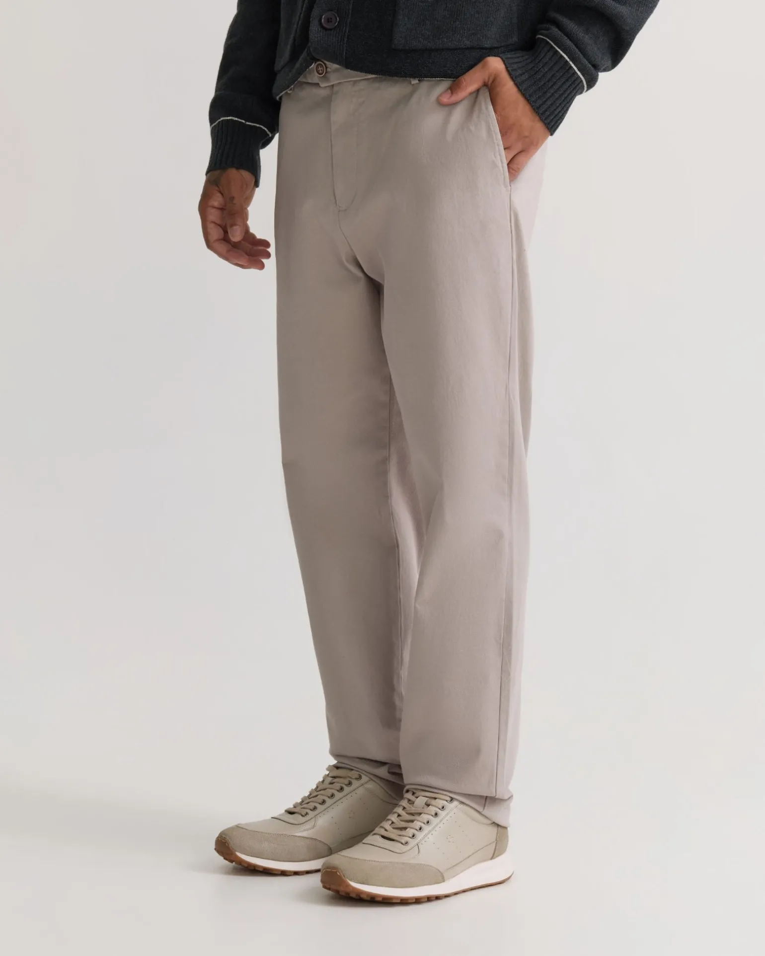 Relaxed Fit Stretch Cotton Chino
