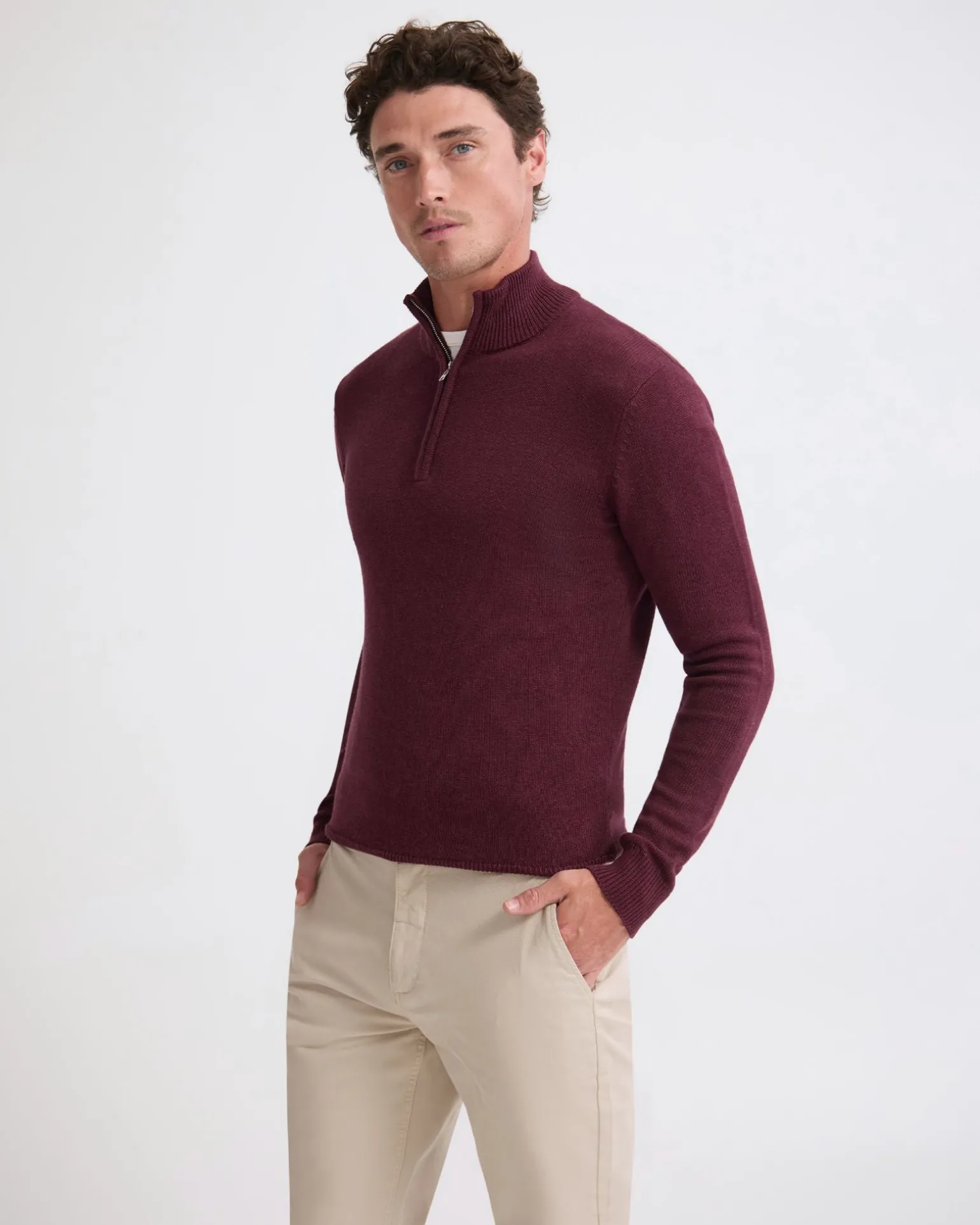 Robert Zip Neck Knit Pullover