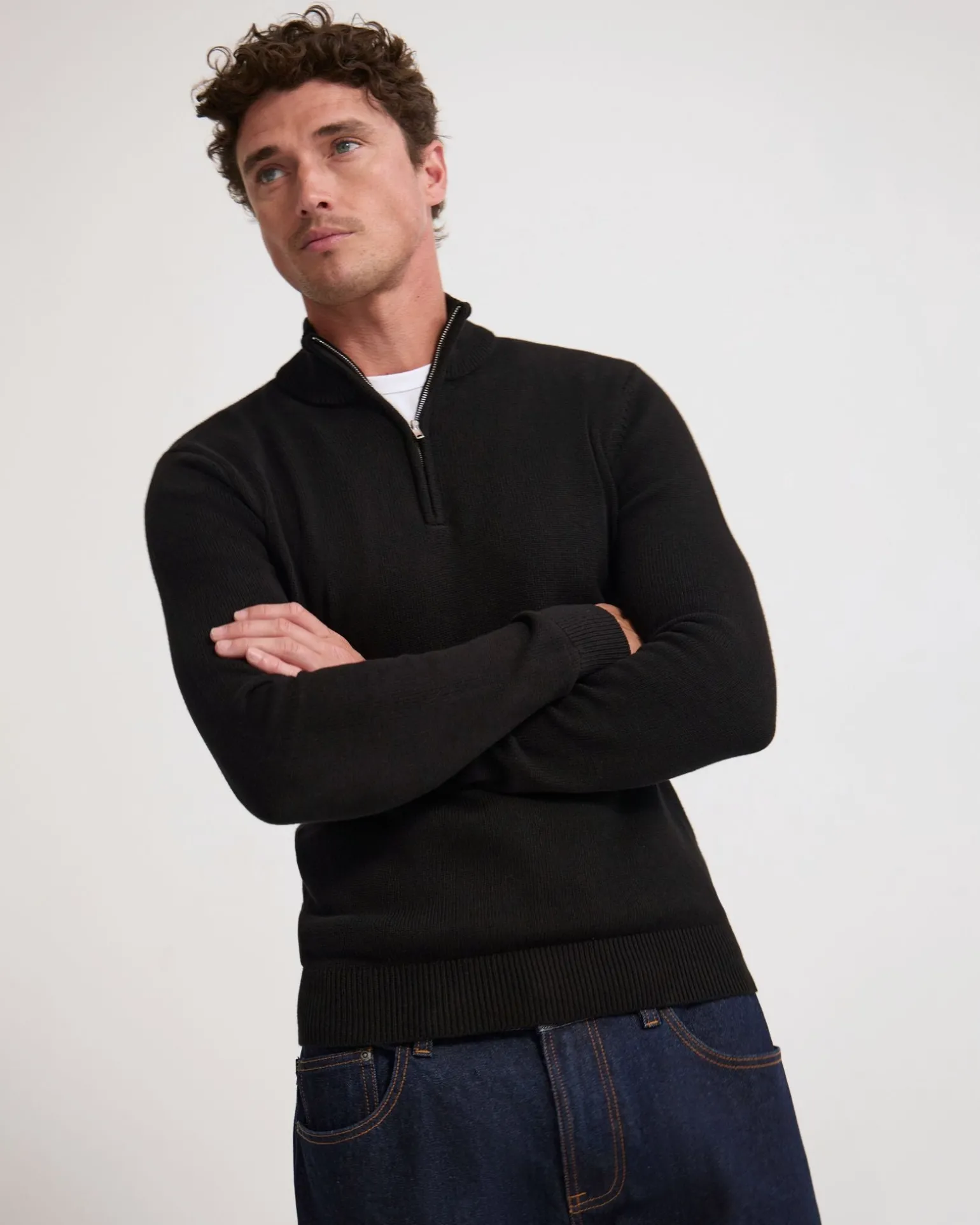 Robert Zip Neck Knit Pullover
