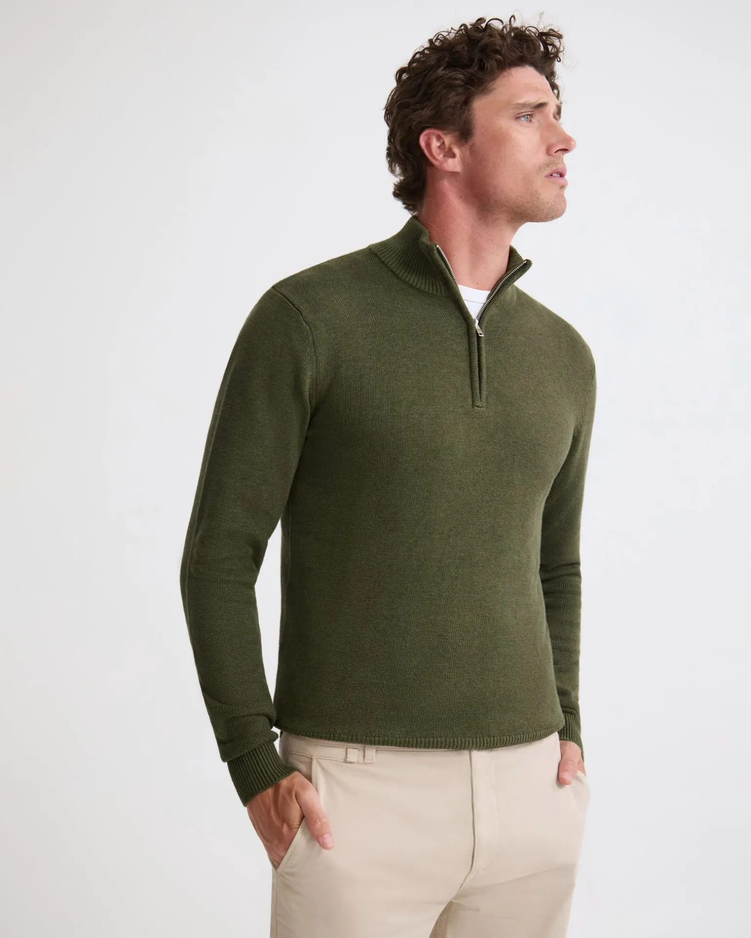 Robert Zip Neck Knit Pullover